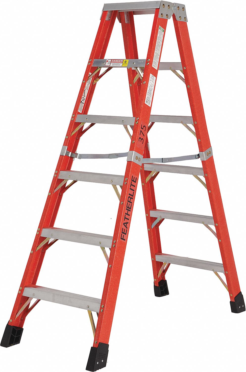 6600 SERIES STEPLADDER, 10 FT H, TYPE IAA ANSI, FIBREGLASS