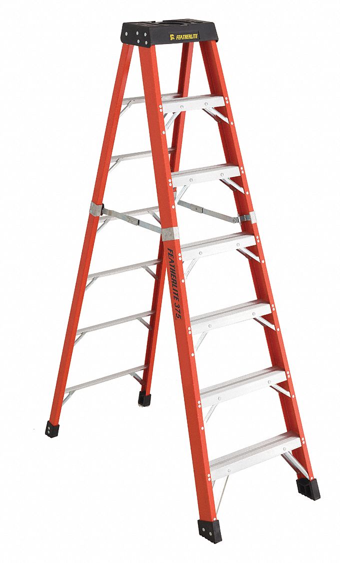 FEATHERLITE LADDER FIBERGLASS STEP 7FT TYPE 1AA - Stepladders ...