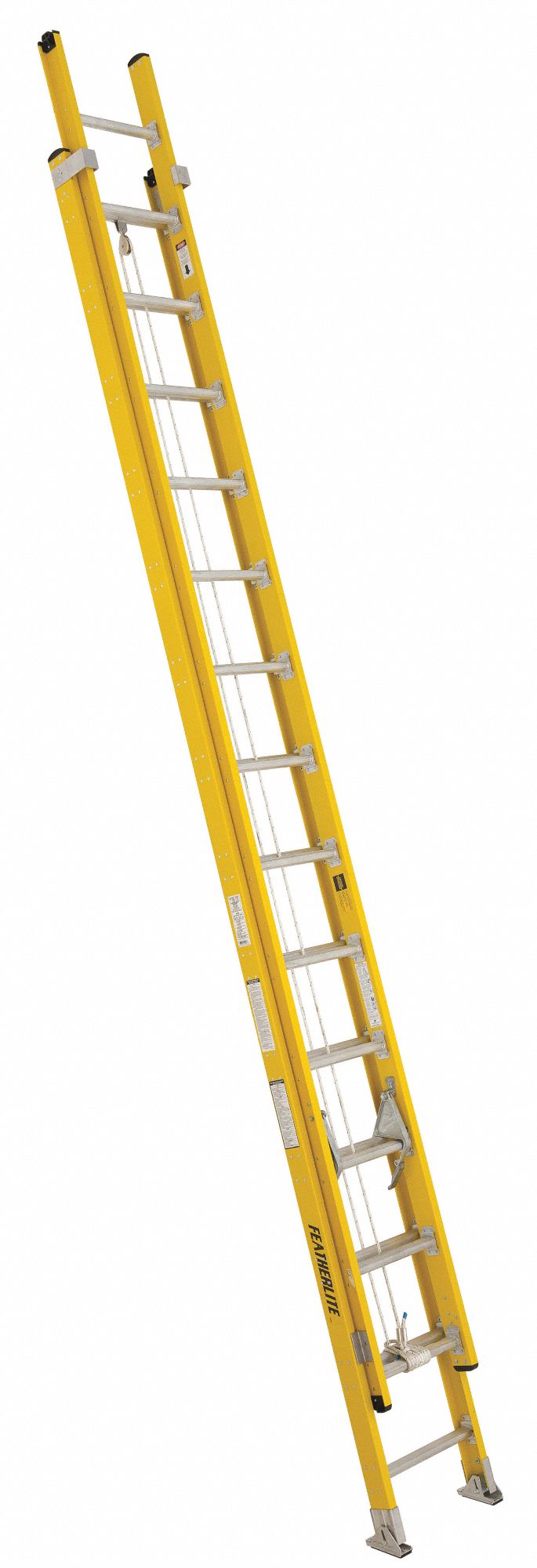 9200D SERIES EXTENSION LADDER, YELLOW, 28 FT H, TYPE IAA ANSI, FIBREGLASS
