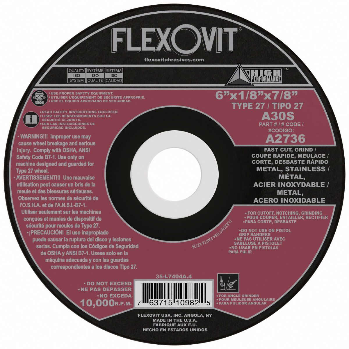 MEULE COMBO  6X1/8X7/8 A30S