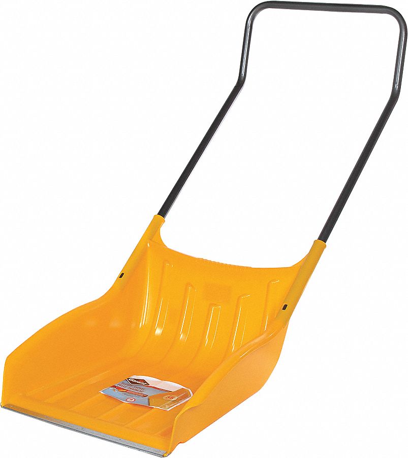 SLEIGH SHOVEL W/ WEAR-STRIP, SLEIGH GRIP, 56 IN HANDLE, 22 X 15 IN BLADE, POLY/STEEL