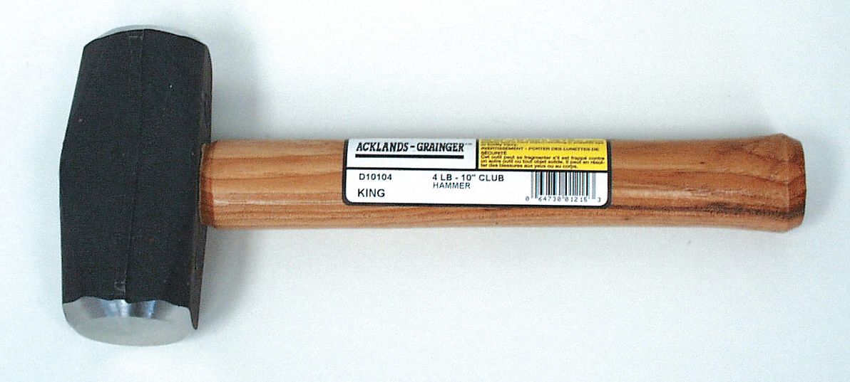 MARTEAU DE MAÇON À POIGNÉE,10 PO,AC FOR/HICKORY VERNI,4 LBS