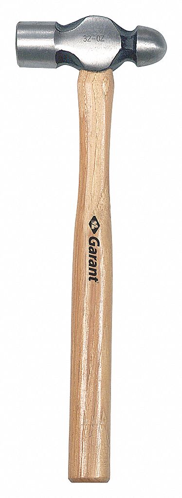 BALL PEIN HAMMER, 40 OUNCE, 18 IN HANDLE, HICKORY/FORGED STEEL