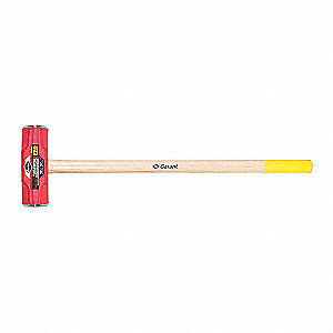 SLEDGEHAMMER, DOUBLE FACE, 20 LBS, RED, 34 IN, FORGED AND HARDENED STEEL, HICKORY