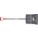 SNOW PUSHER, D-GRIP, 45 IN HANDLE, 21 X 11 IN BLADE, POLYPROPYLENE/ASH