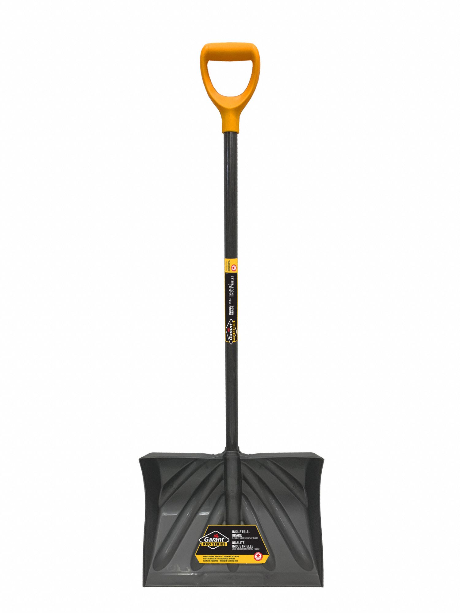 SNOW SHOVEL, D-GRIP, 18 X 13 1/2 IN BLADE, 42 IN HANDLE, ASH/POLYPROPYLENE