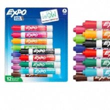 Dry Erase Marker Chisel Assorted PK12