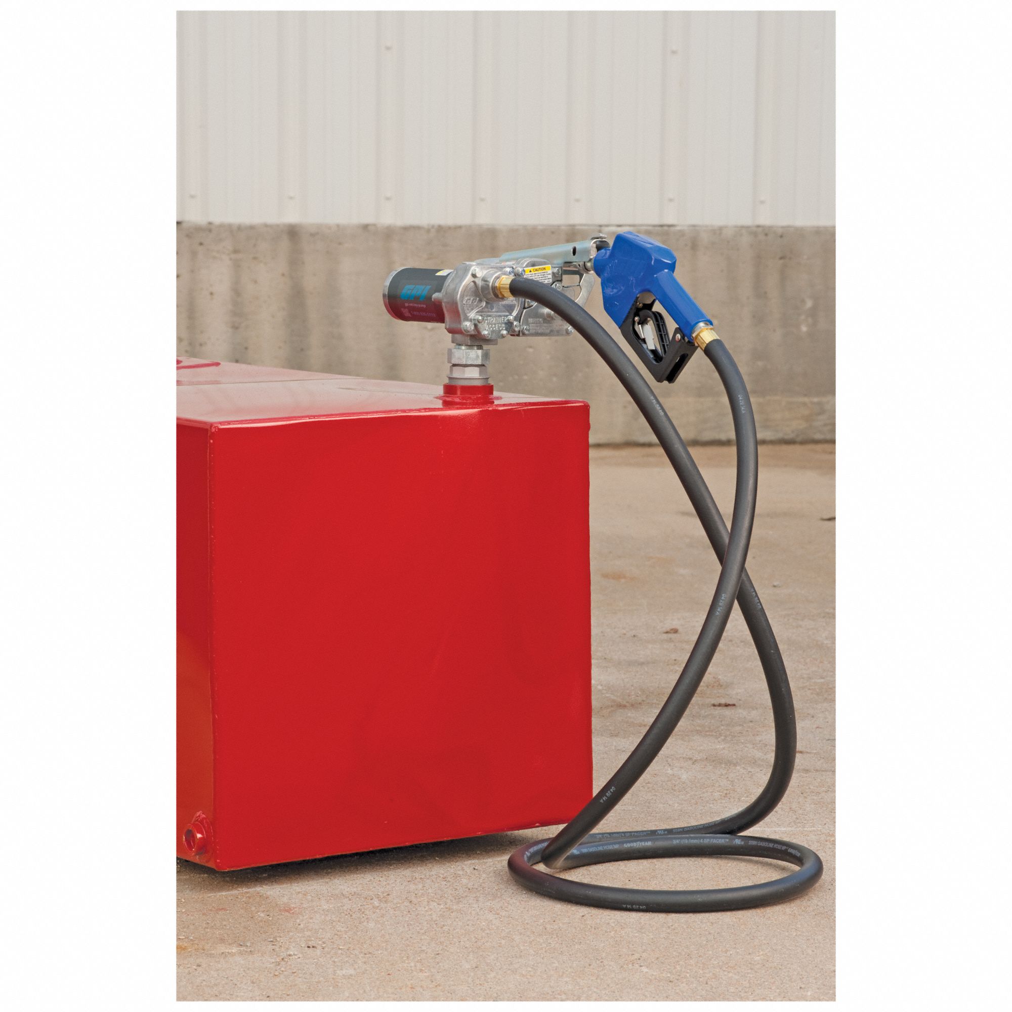 GPI Fuel Transfer Pump 115V AC, 12 gpm GPM, 12 ft Hose Lg, Cast