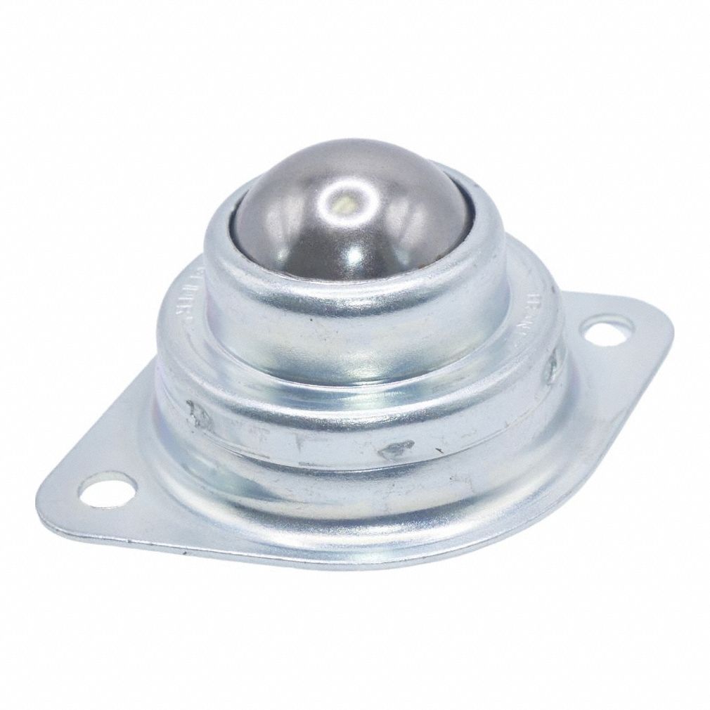 Ball Transfer: 1 in Ball Dia - Ball Transfer, 150 lb Ball Load Capacity, 1 3/16 in Projection