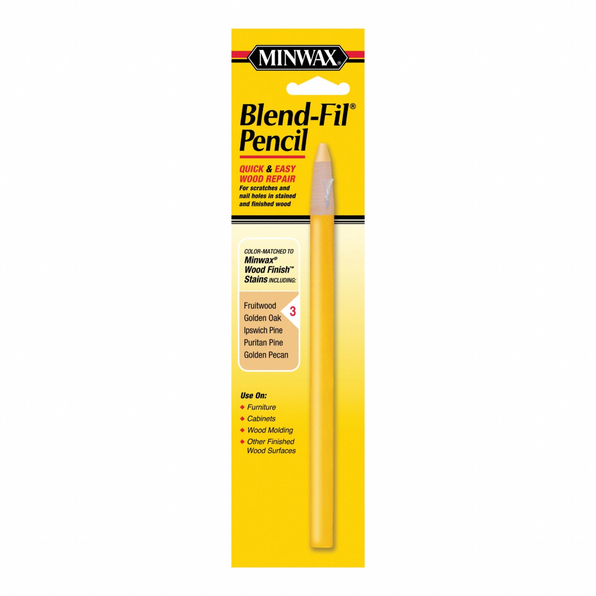 Wood Repair Pencil: Wood Repair Pencil, Oil, 1 Container Size, Wood, Minwax, Blend-Fil