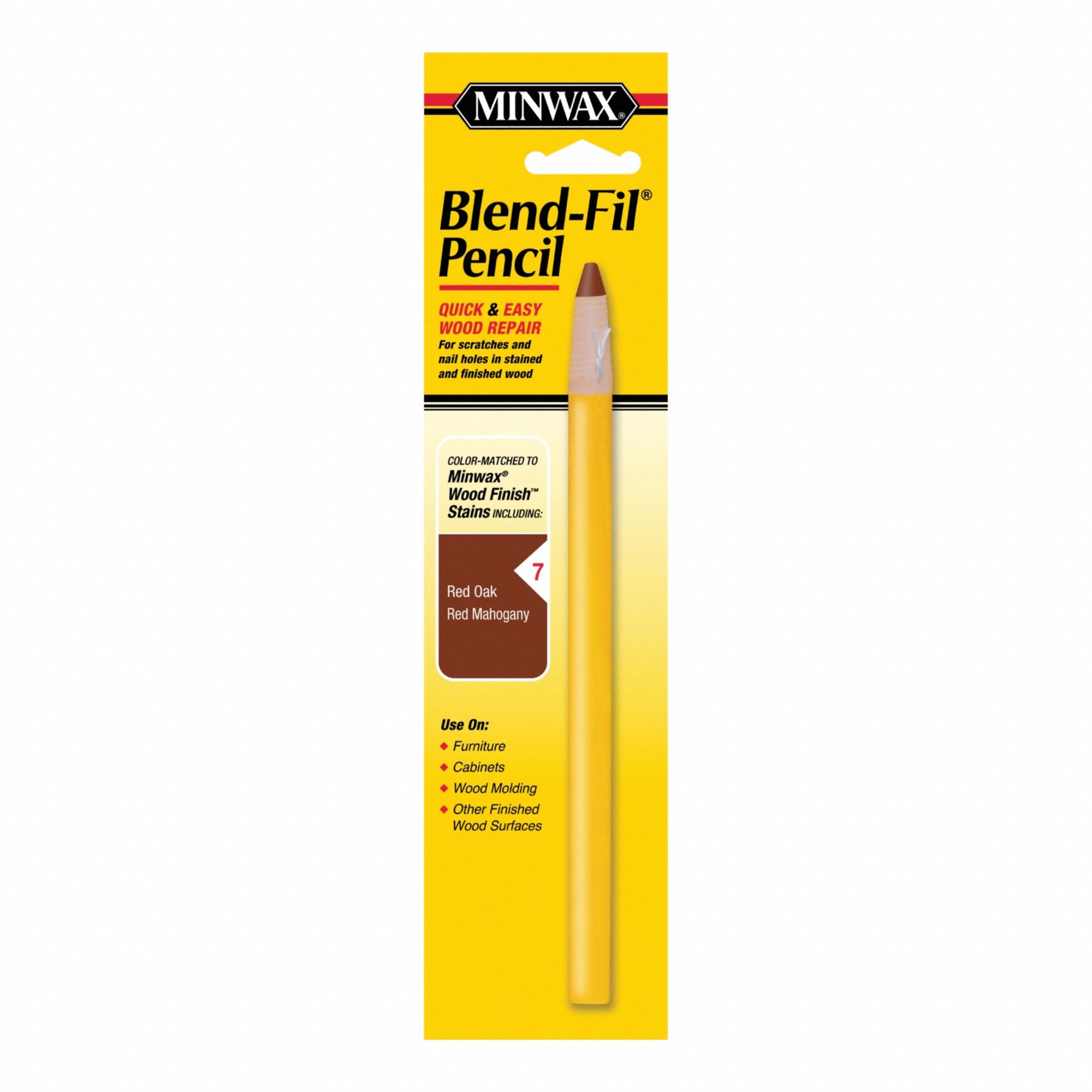 Wood Repair Pencil: Wood Repair Pencil, Oil, 1 Container Size, Wood, Reddish Brown Wood