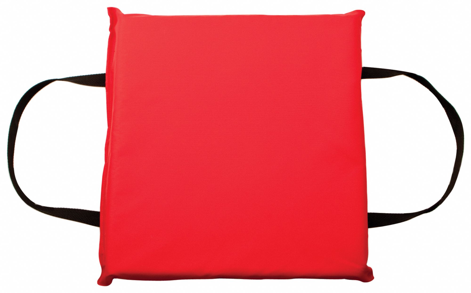 Throwable Foam Cushion: Polyester Fabric, USCG Approved, 15 in L x 16 in W x 2.5 in H