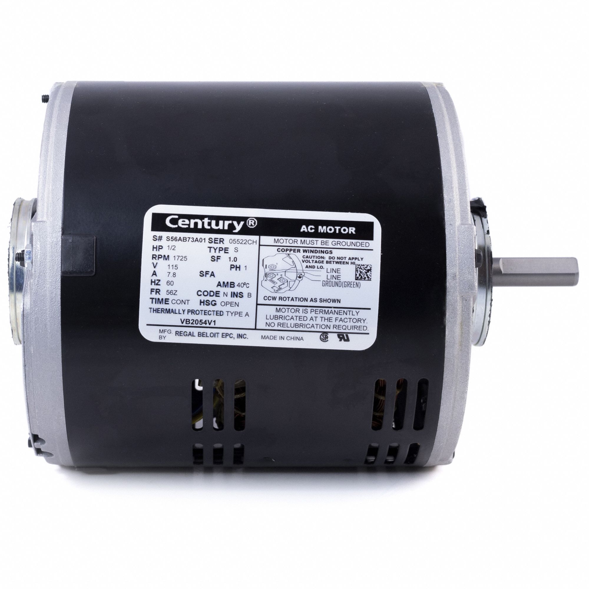 REGAL BELOIT, Motor For N55\65S 36F753110446 Grainger