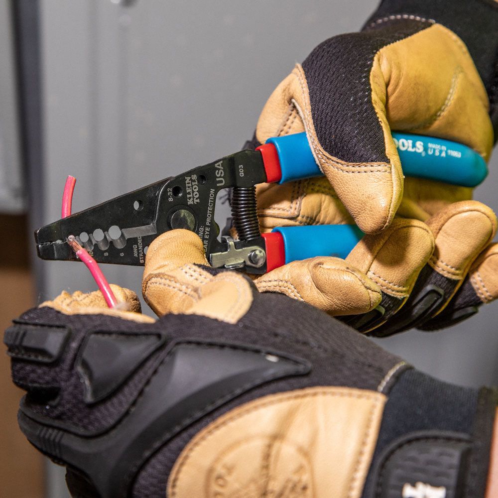 KLEIN TOOLS Wire Stripper: 12 AWG to 6 AWG, 7 1/8 in Overall Lg, Std ...