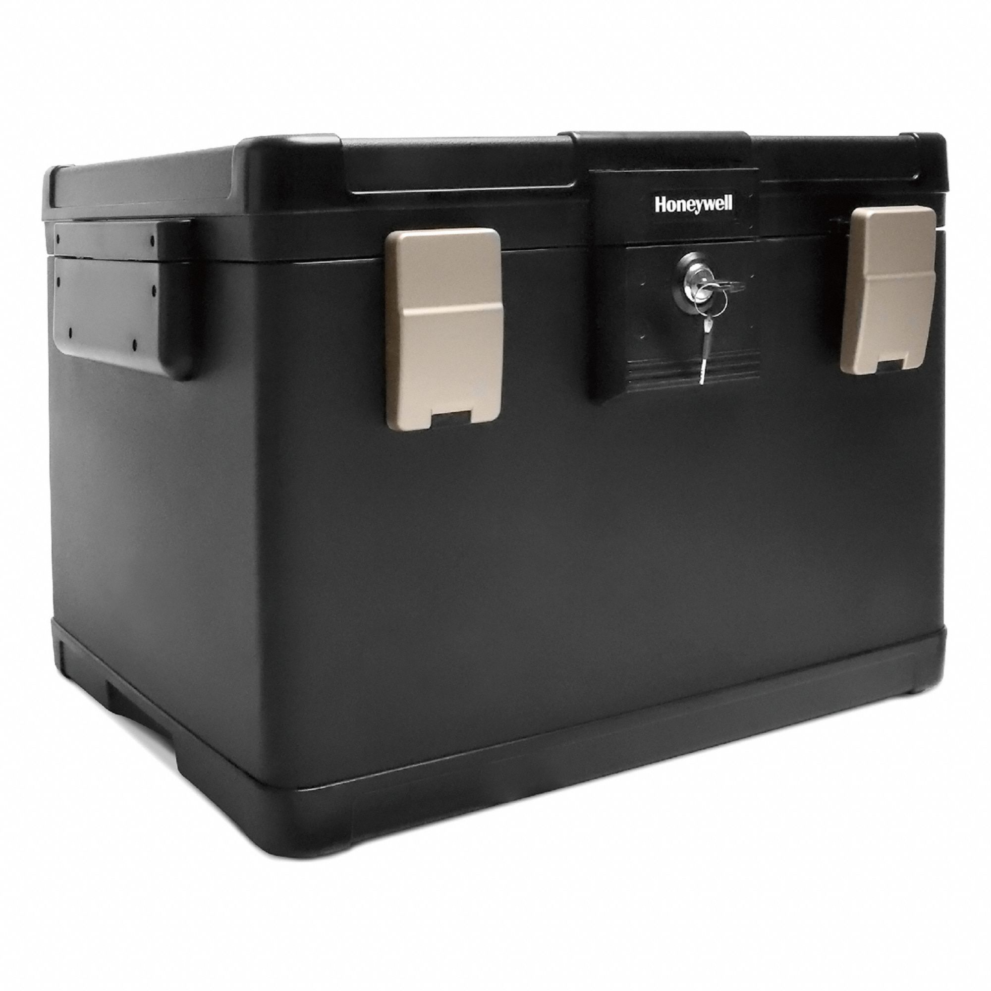 Safe: Key Lock, 1.06 cu ft Capacity, Steel, 13 5/8 in H x 20 in W x 17 1/8 in D, Fire Rated