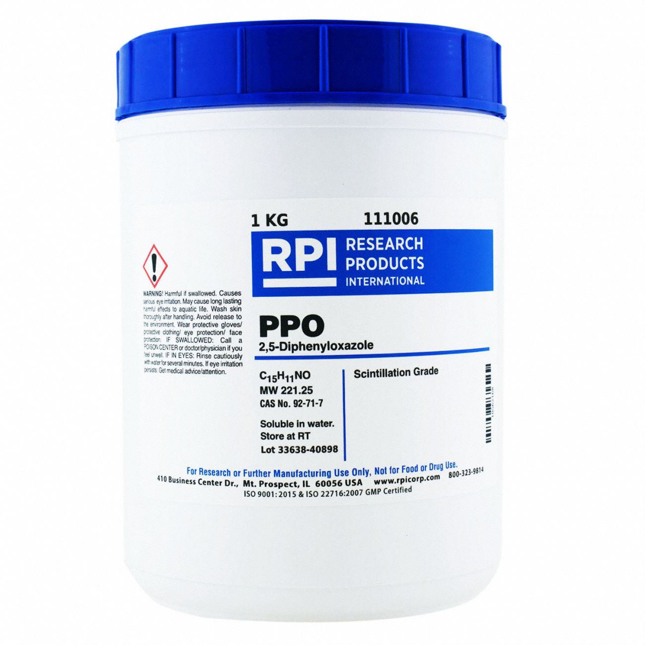 PPO [2, 5-Diphenyloxazole] Scintillation Cocktail Research or Further Manufacturing Use Only