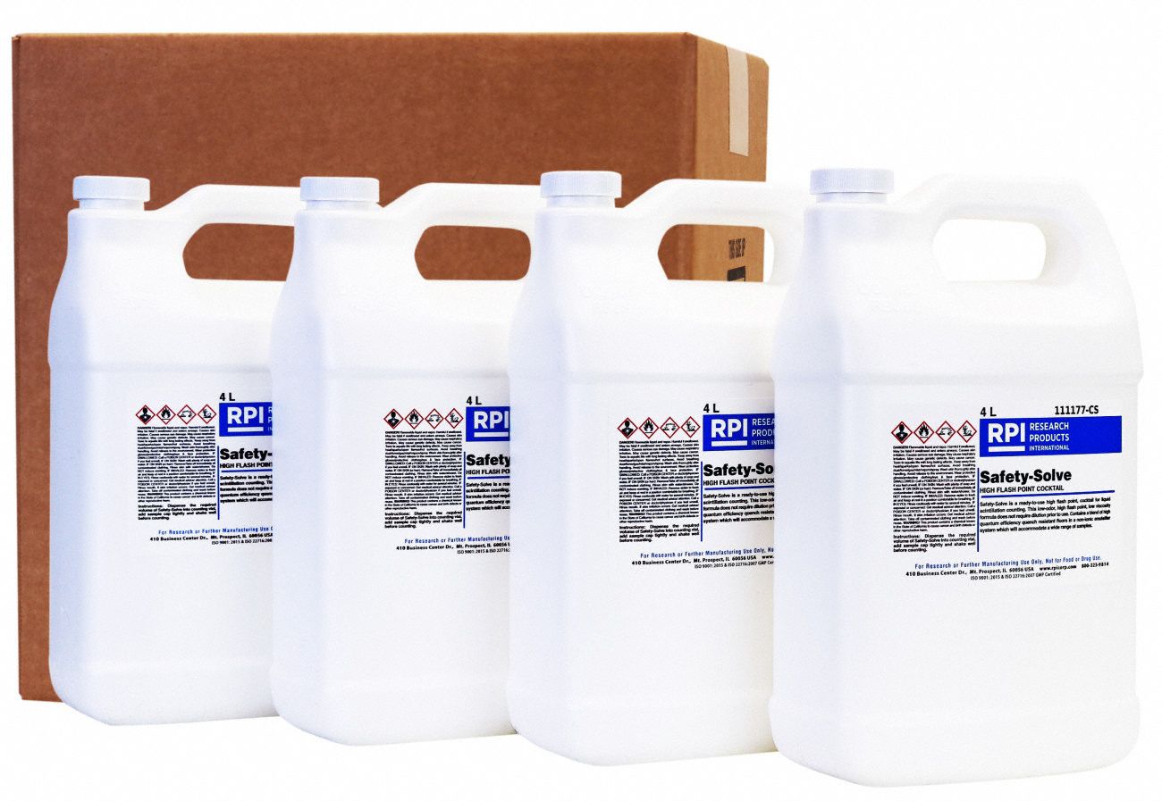 Scintillation Cocktails: Lab, 4 L Volume, Liquid, Plastic, Jug, Reagent, 4