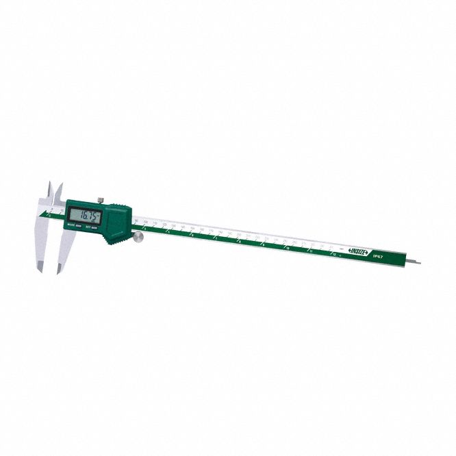 4-Way Digital Caliper: 0 in to 12 in /0 mm to 300 mm, IP67, Inch/Metric, Stainless Steel