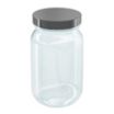 Clear Wide Mouth Round Glass Lab Bottles