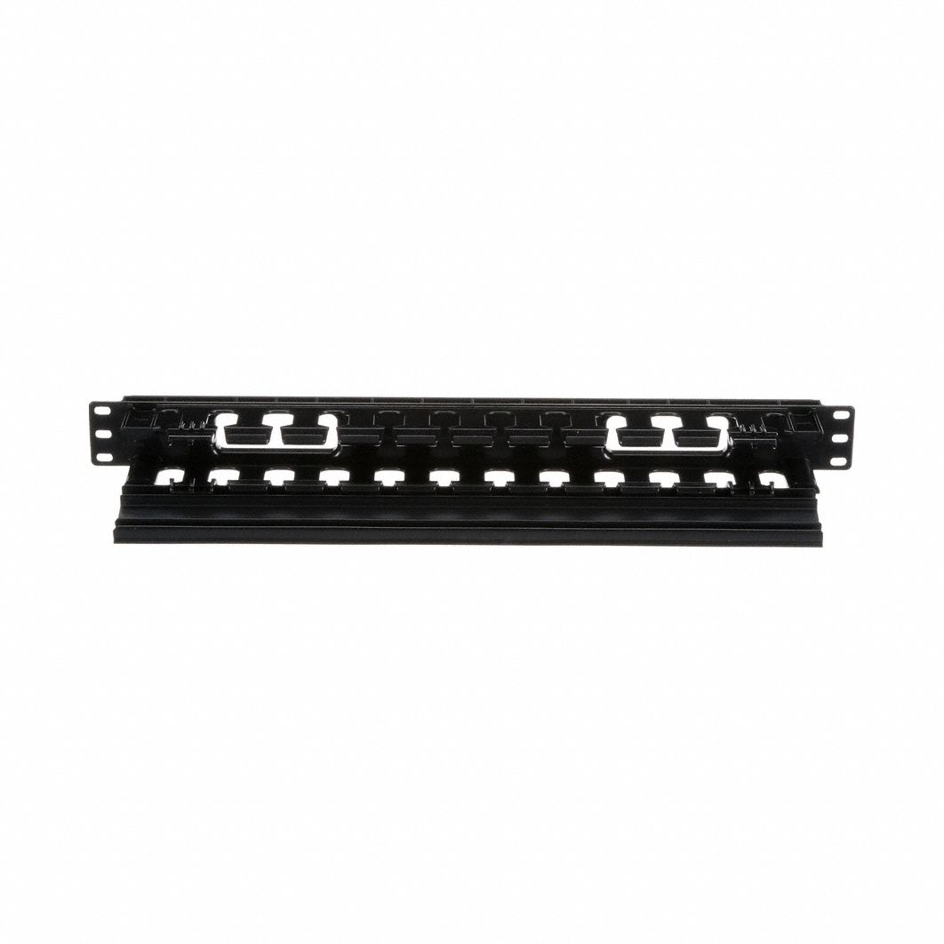 Horizontal Single-Sided Manager: 1 Rack Units, Single-Sided Manager, 1 3/4 in Overall Ht