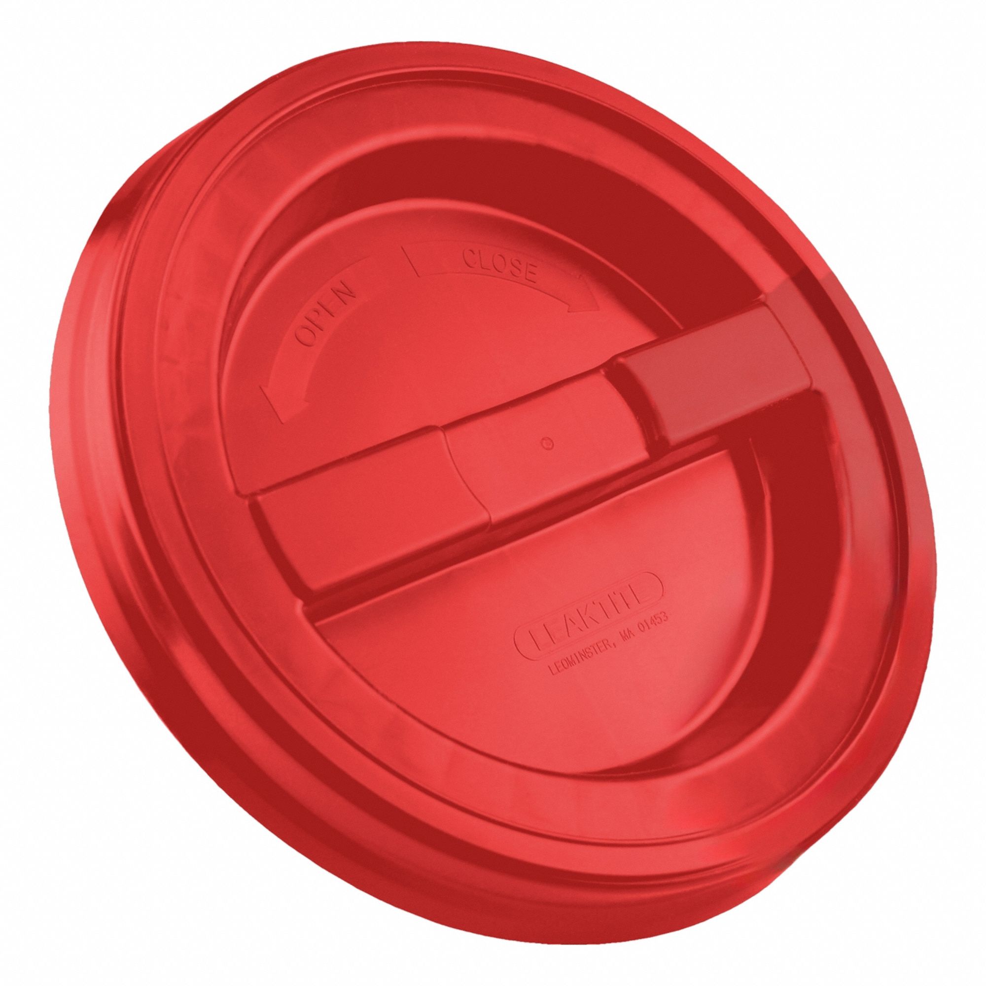 Screw Lid: Screw Top, 12 1/2 in Overall Dia, Red, Plastic, Not NSF Certified