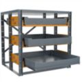 Roll-Out Metal Shelving