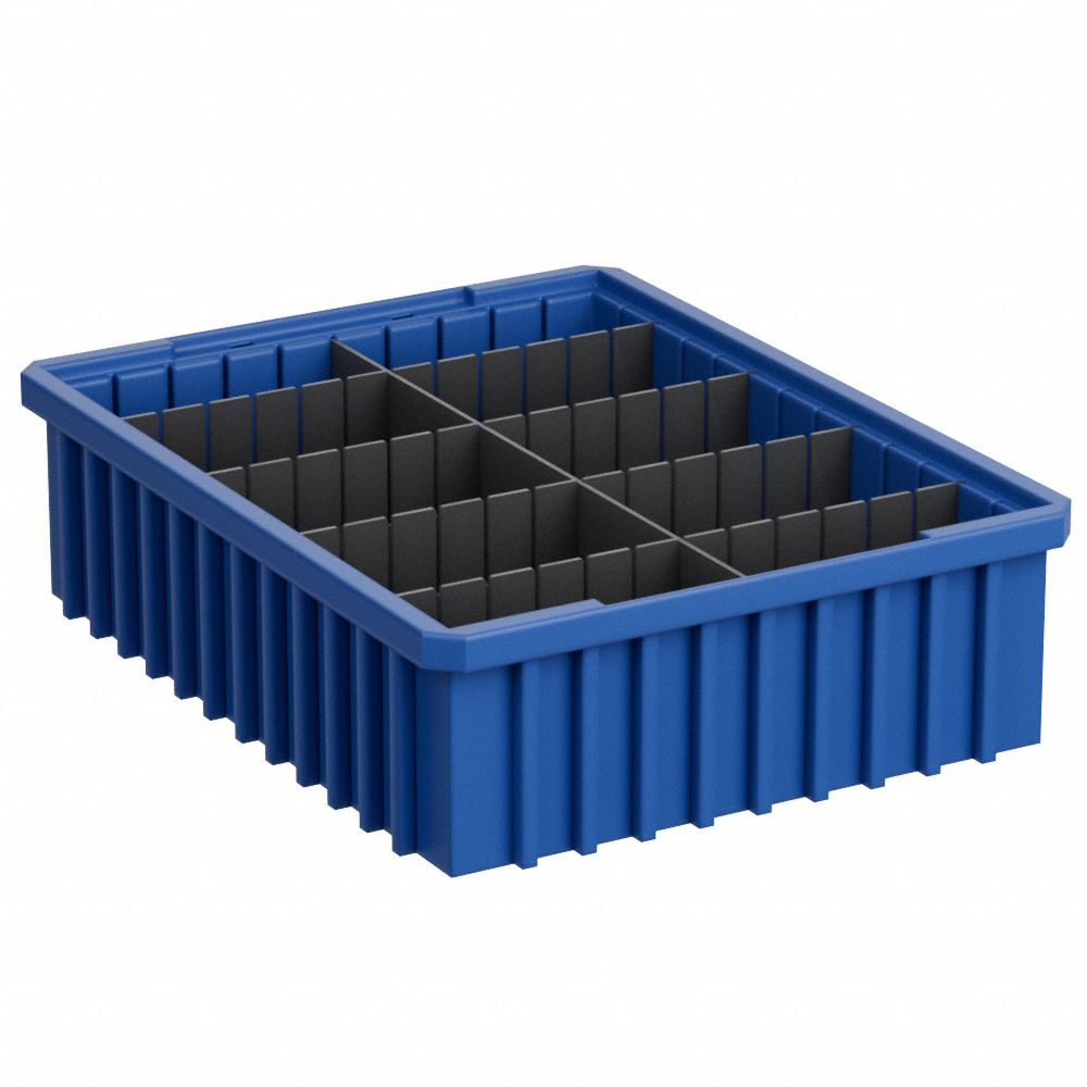 Clear Bin with Dividers