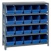 Metal Stationary Bin Shelving with Open-Front Bins