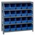 Metal Stationary Bin Shelving with Open-Front Bins