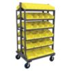 Metal Mobile Pick Racks with Open-Front Bins