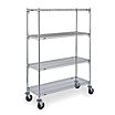 Quick-Adjust Mobile Wire Shelving for Dry Use image
