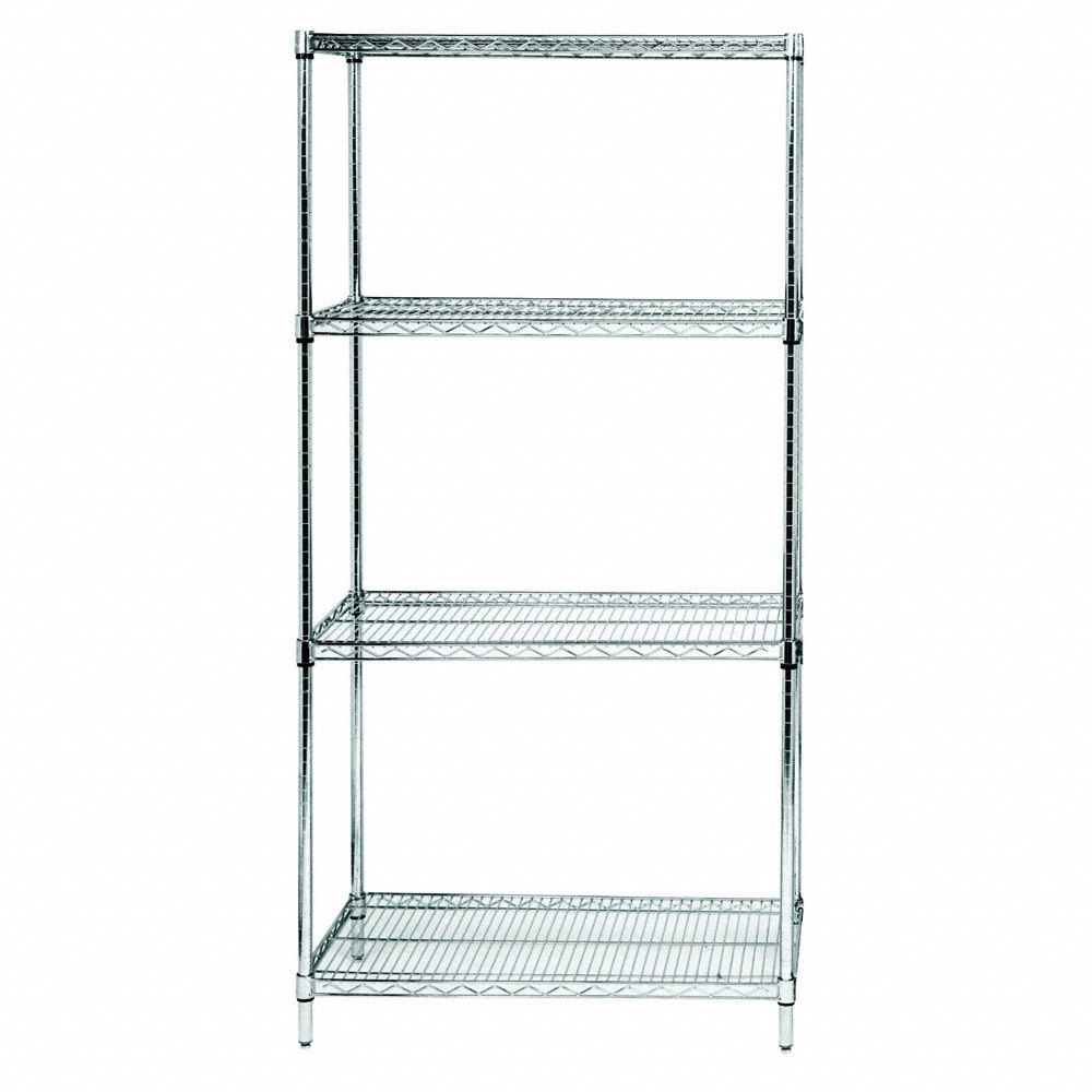 Alera Steel 3-Tier Utility Shelving Unit (36-in W x 14-in D x 36-in H),  Silver in the Freestanding Shelving Units department at