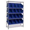 Wire Stationary Pick Racks with Open-Front Bins image