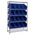 Wire Stationary Pick Racks with Open-Front Bins