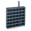 Wall-Mount Lipped Adjustable-Width Compartmented Shelving