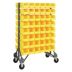 Mobile Bin Rail Racks with Bins