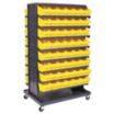 Metal Mobile Pick Racks with Closed-Front Bins