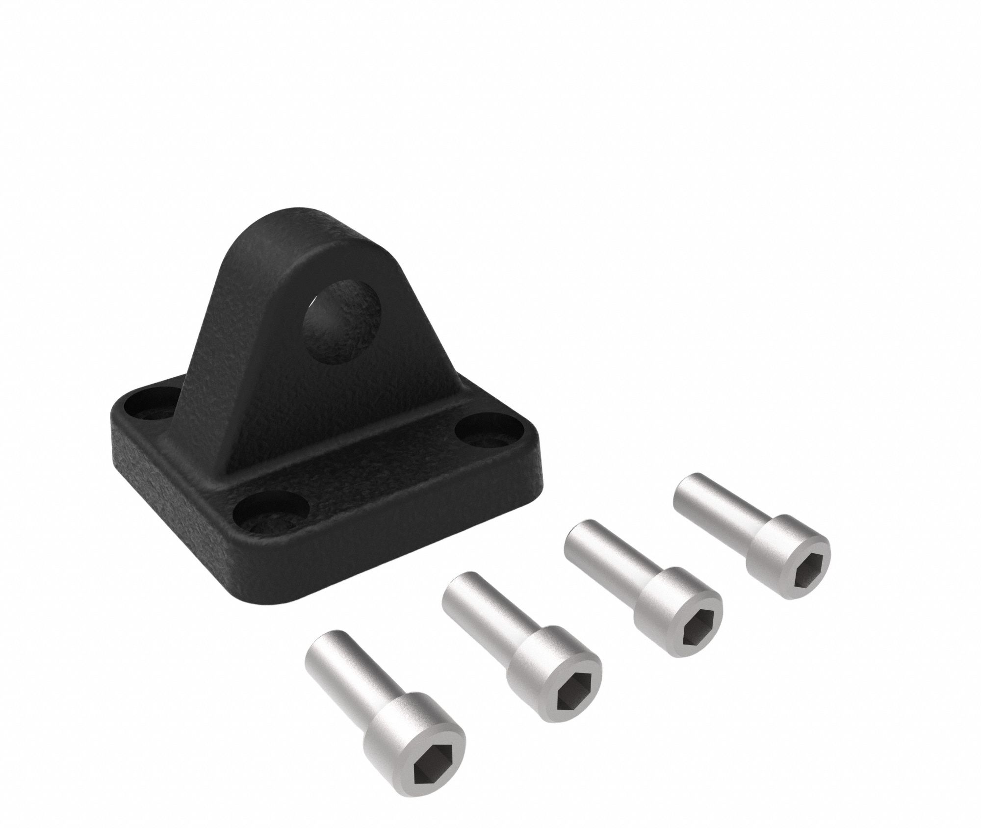 Attachable Mounting Kit: Attachable Mounting Kit, Eye Bracket, Fits 1 1/2 in Bore Dia, Aluminum