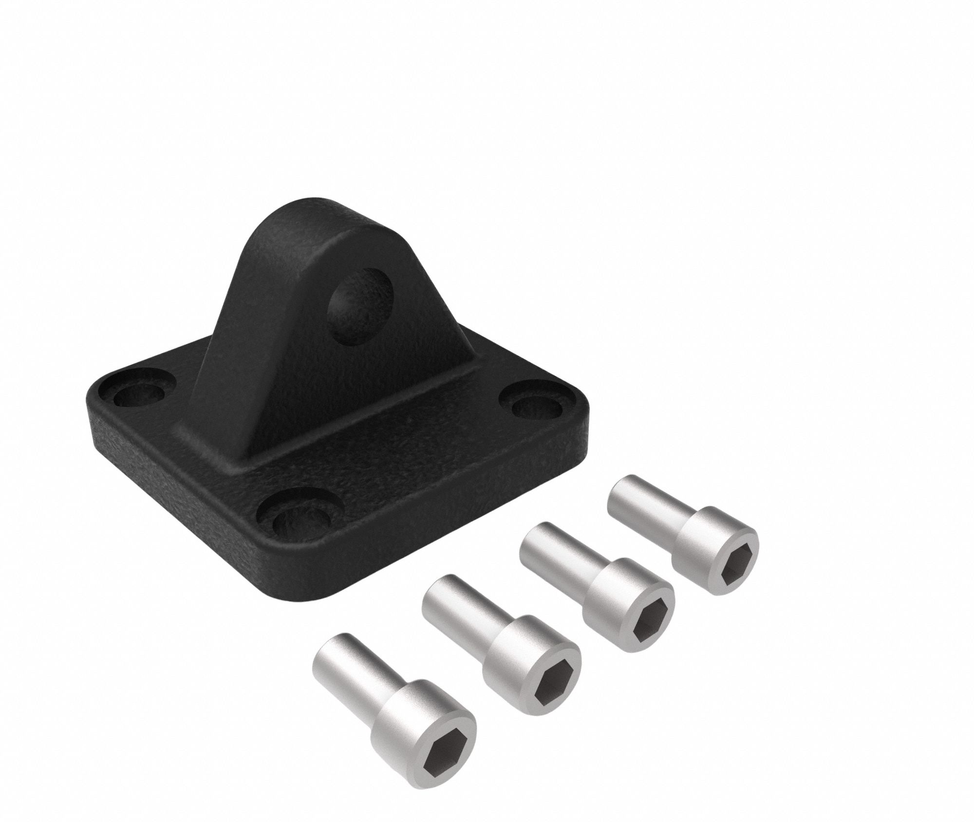 Attachable Mounting Kit: Attachable Mounting Kit, Eye Bracket, Fits 2 in Bore Dia, Aluminum, AN