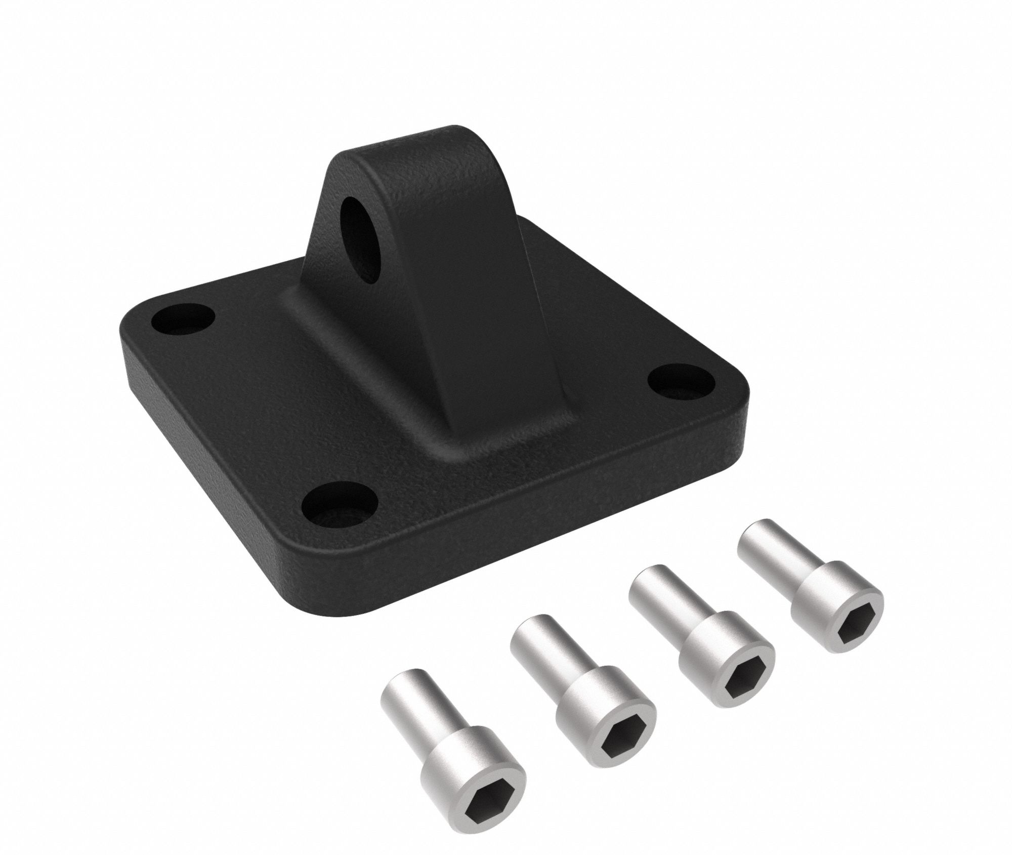 Attachable Mounting Kit: Attachable Mounting Kit, Eye Bracket, Fits 4 in Bore Dia, Aluminum, AN