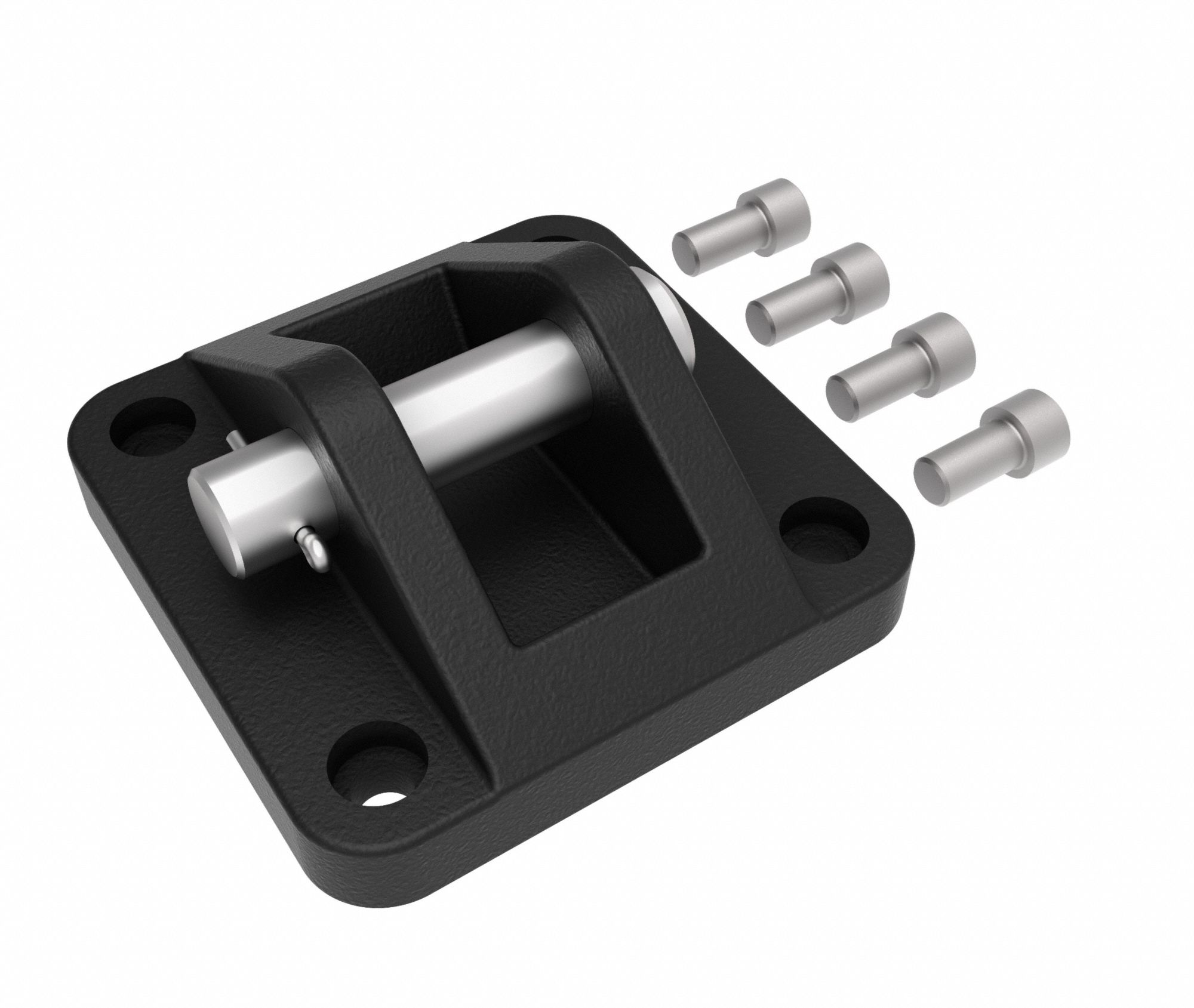 Attachable Mounting Kit: Attachable Mounting Kit, Clevis, Fits 4 in Bore Dia, Aluminum, AN