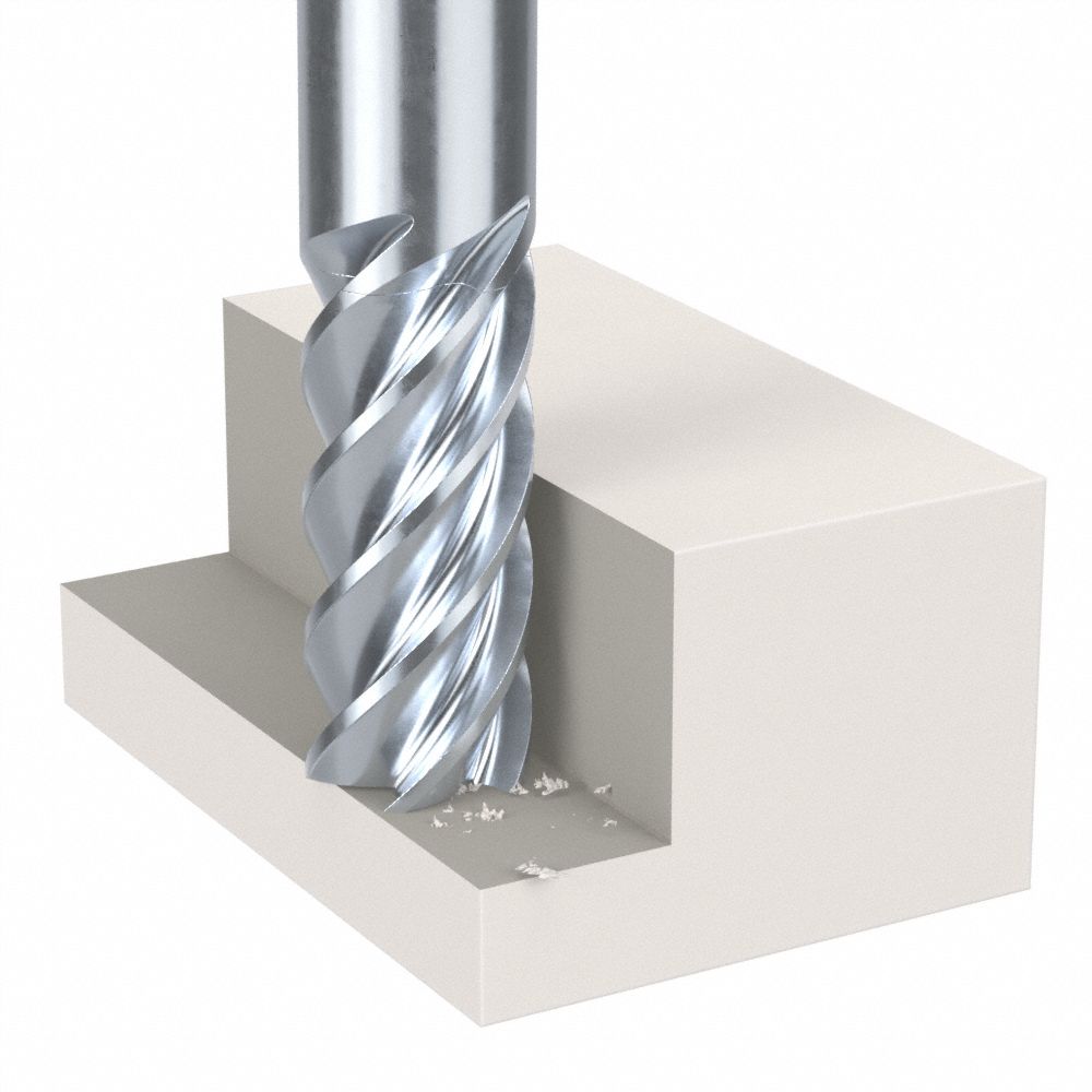 General Purpose Finishing Bright Finish High-Speed Steel Square End Mills