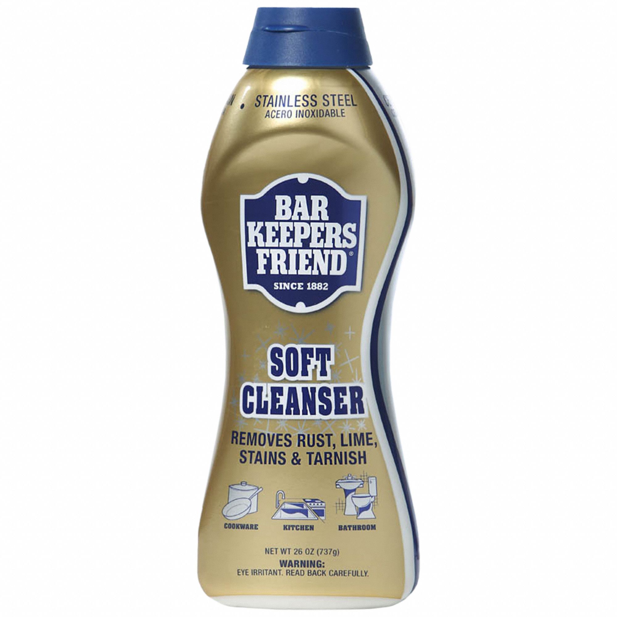 BAR KEEPERS FRIEND, Bottle, 26 oz Container Size, Soft Cleanser -  800XH9