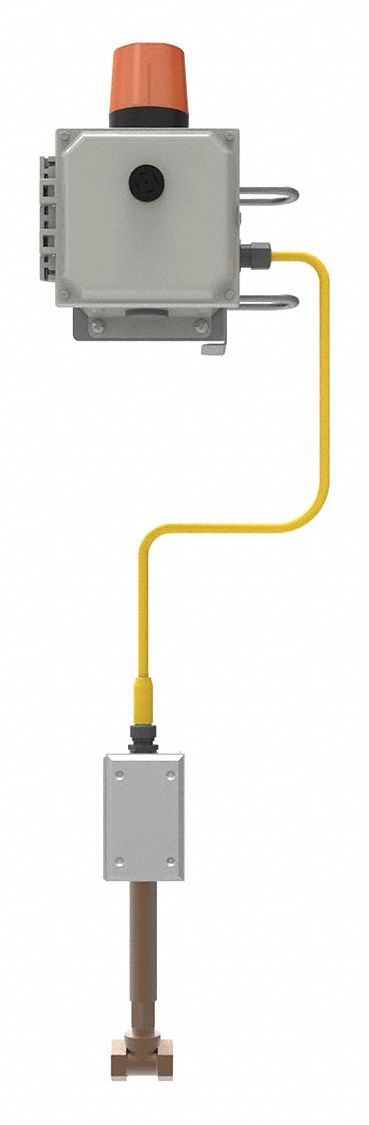 Emergency Signaling System: Eyewash, 1/2 in NPT Female, Galvanized Steel, Signal, Flashing