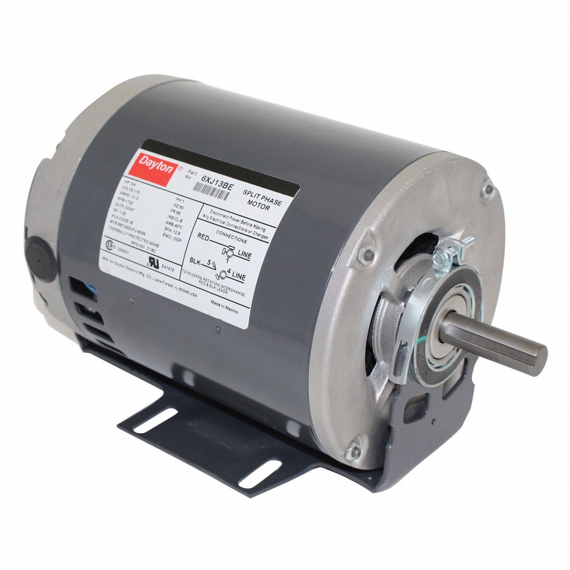 1 HP Air Compressor Electric Motor 56 Frame 3485 RPM Single Phase