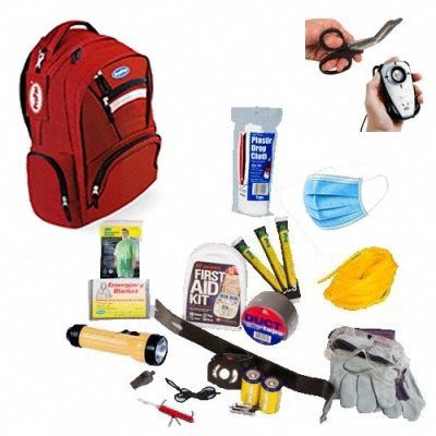 Survival Kit: 72 Components, Backpack, 1 People Served