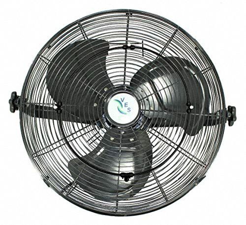 VES-ARTEX Mounted Fan: 18 in Blade Dia, 120V AC, 1/10 hp Motor HP, Wall Mount, Non-Oscillating (MPN 118291). Key specifications — Brand: VES-ARTEX; Voltage: 120V AC; Number of Speeds: 3; Fan Mounting Location: Wall; Oscillation: Non-Oscillating; Mounting Type: Bracket.