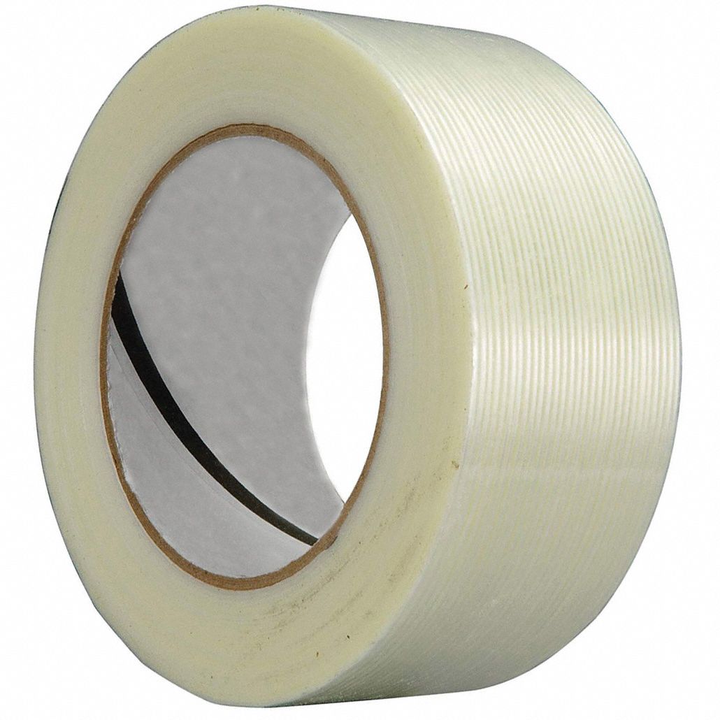 querverstärkt Glasfaser 50mm x 50m Rolle u Filament Strapping Tape längs 