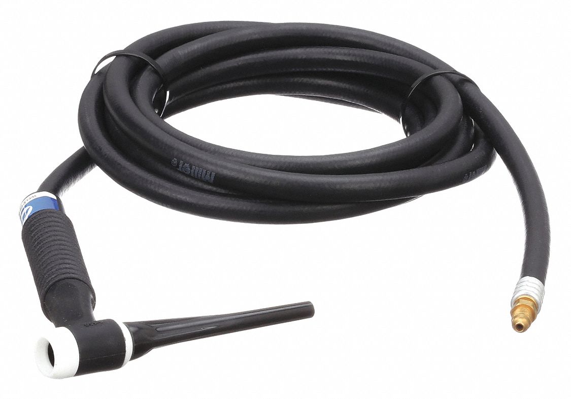 TIG Torch Package: Air-Cooled, A-150, 12 1/2 ft, Rubber, 1-Piece, 17