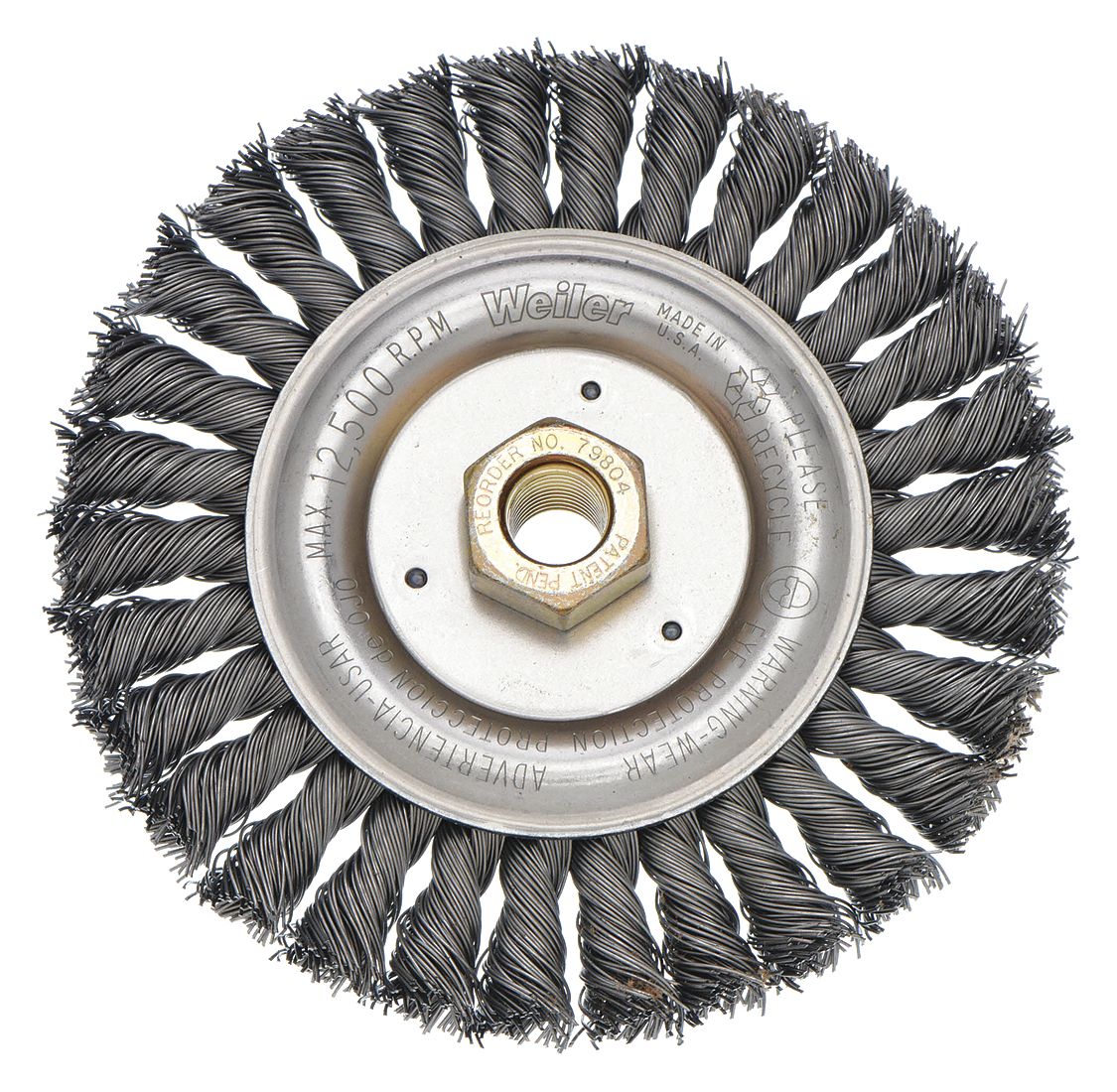 FILLER PASS BRUSH,THREADED ARBOR,6 IN.